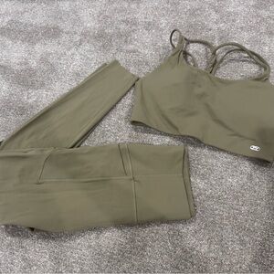 Matcha green Fabletics activewear matching set